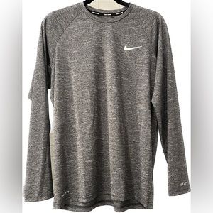Nike Dri-Fit Athletic/Swim Shirt, Heathered Gray, UPF 40+, Men’s Sz M